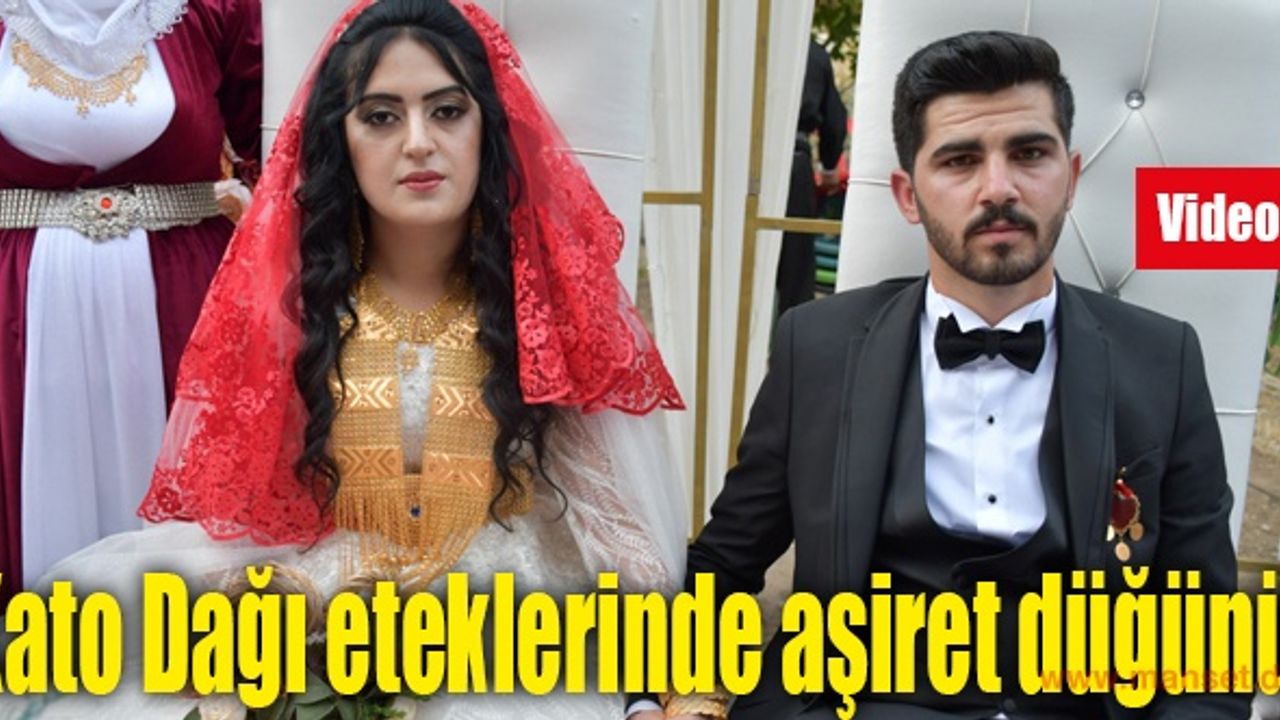 Kato Dağı eteklerinde ay yıldızlı bayrak altında aşiret düğünü