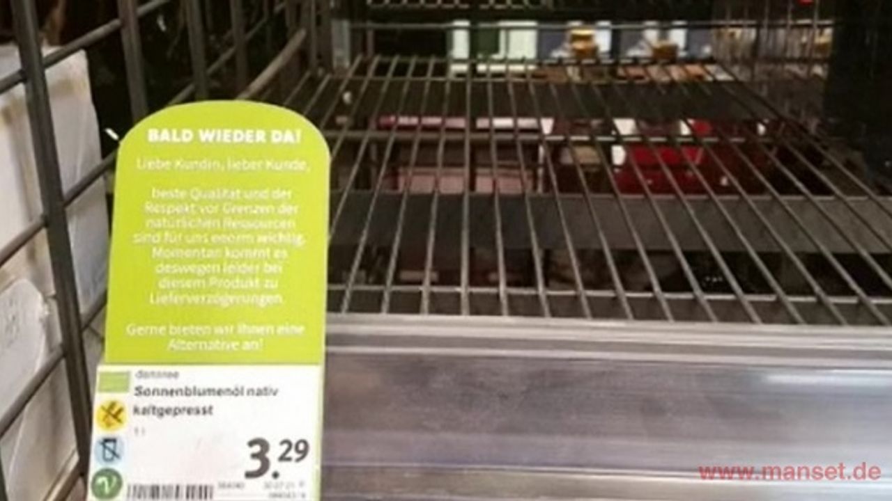 Berlin‘de ayçiçek yağı krizi: Raflar boşaldı