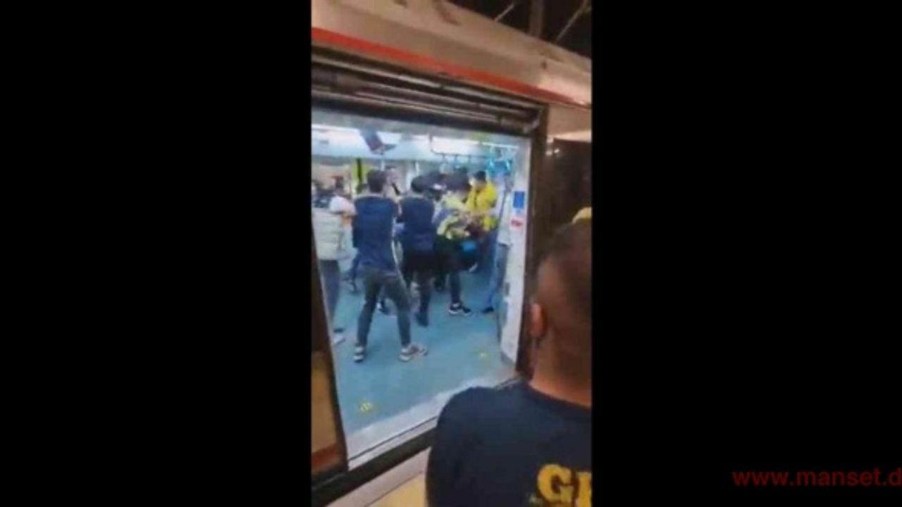 Marmaray’da Fenerbahçe ve Trabzonspor taraftarları arasında kavga çıktı