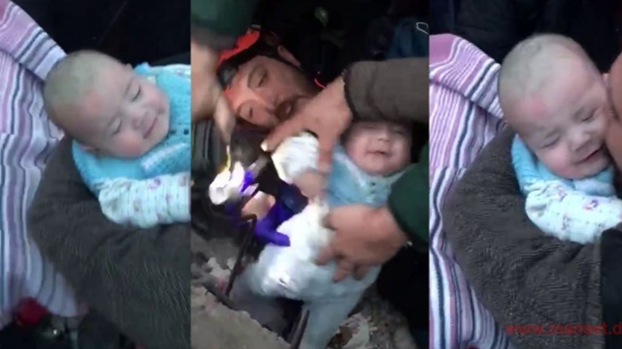 Depremden 50 saat sonra enkazdan 4 aylık bebek sağ çıkarıldı
