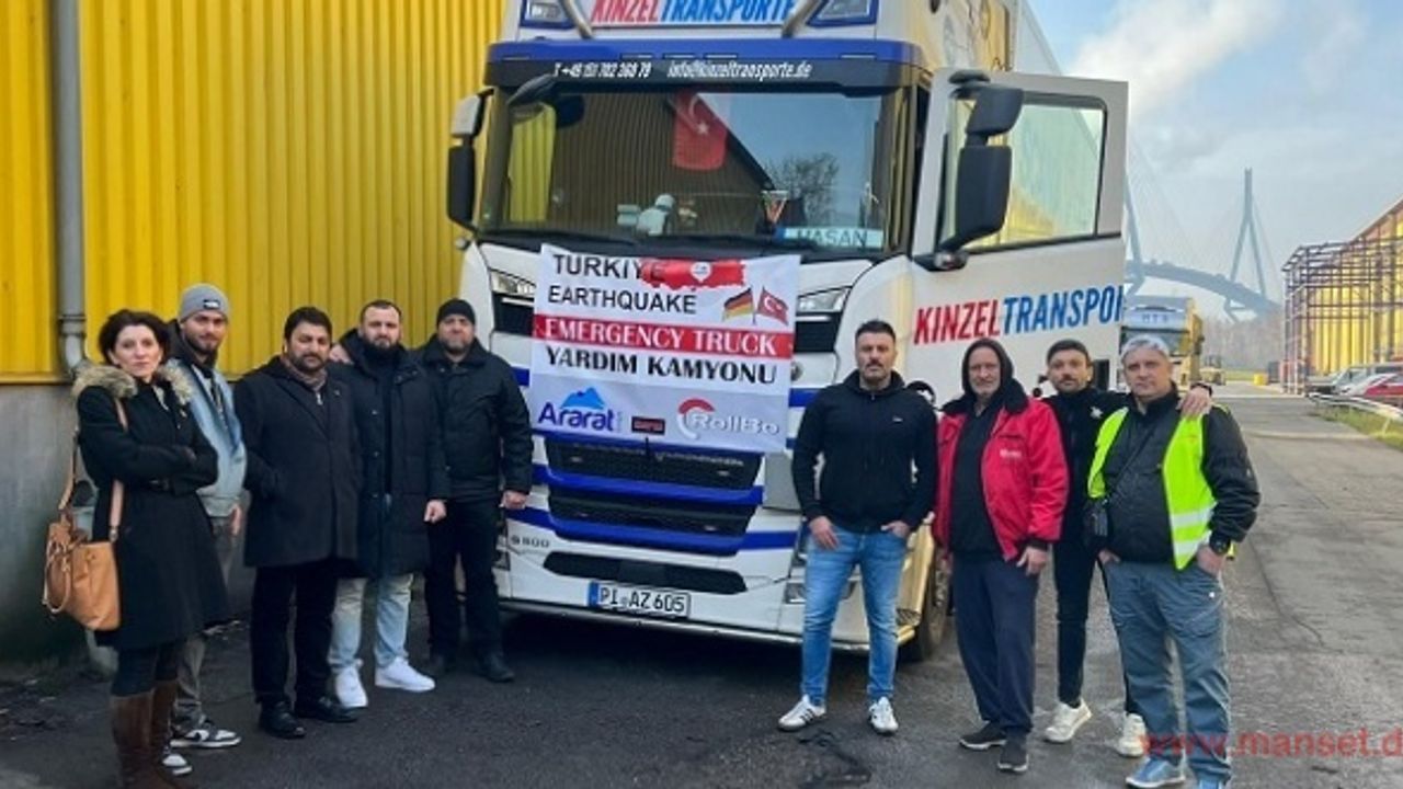 Rollbo Transport  ve Ararat firmalarının işbirliğiyle yapılan yardımlar Türkiye’ye yola çıktı