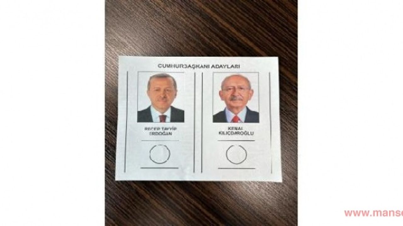 İşte ikinci turda kullanılacak oy pusulasının örneği
