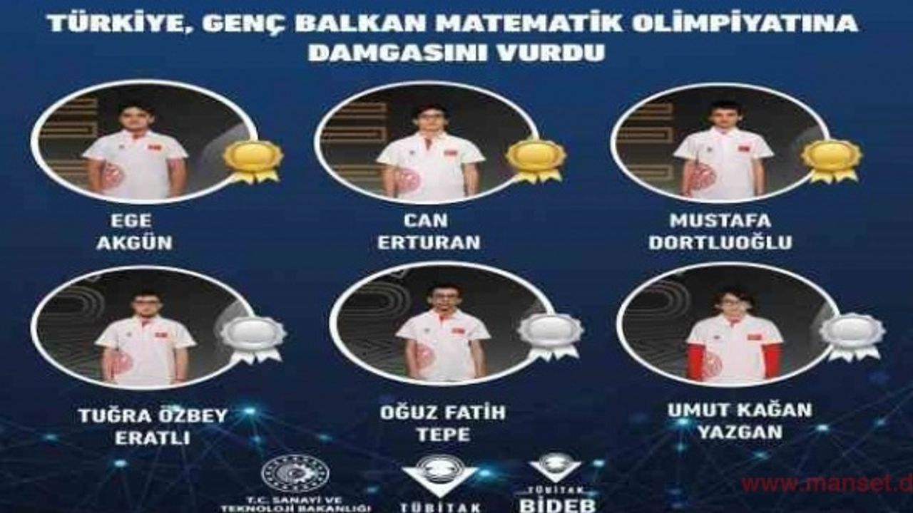 Matematik olimpiyatlarında ülke sıralamasında Türkiye birinci