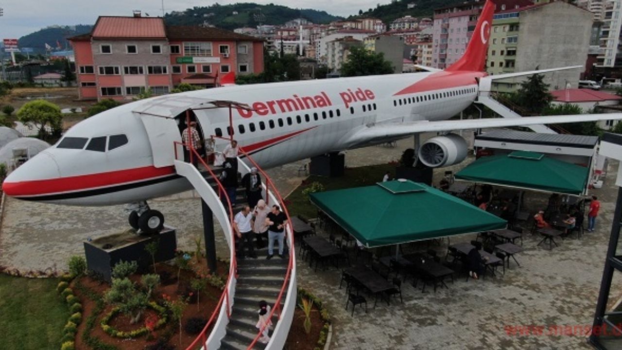 Pistten çıkan uçak pide salonu olarak hizmet vermeye başladı