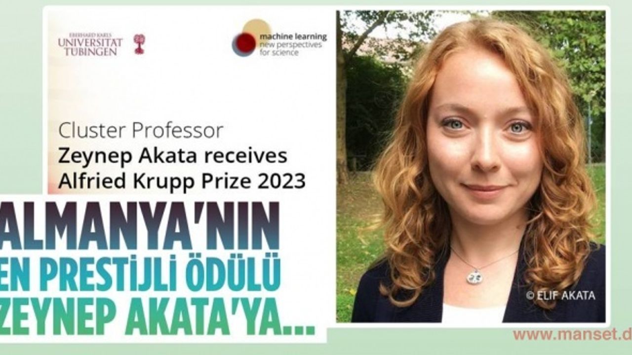 Almanya’nın en prestijli bilimsel ödüllerinden ’Alfried Krupp Ödülü’ Zeynep Akataya’ya