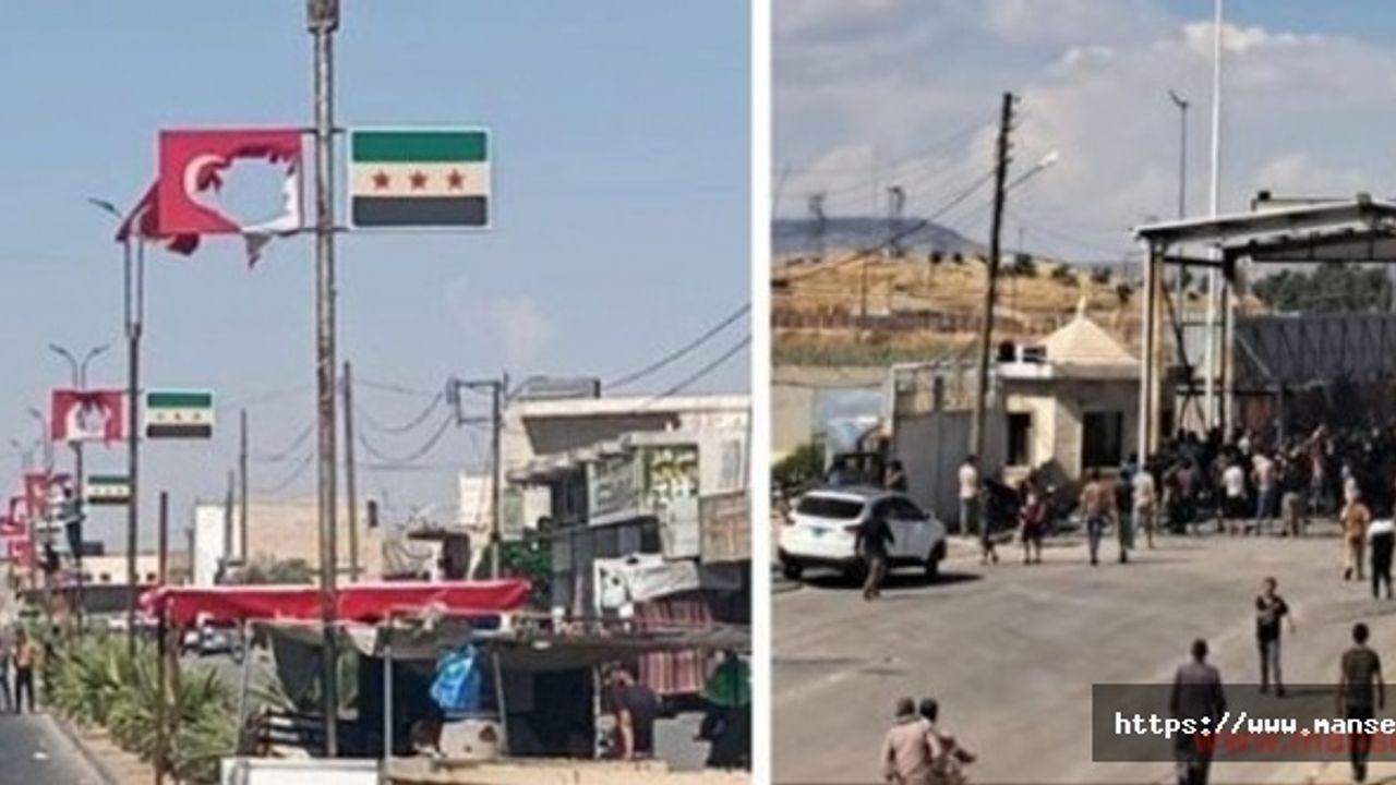 Suriye'nin sınır kentlerinde Türk bayraklarına saldırdılar!
