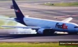 Fedex uçağı İstanbul Havalimanı’na gövdesi üzerine indi