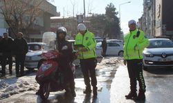 Ordu’da kar yağışı sonrası trafik denetimi