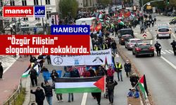 Hamburg’da Filistin Yanlısı Gösteriye Yoğun Katılım