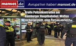 Hamburg Merkez Tren İstasyonu’nda geniş çaplı polis denetimi: Silahlar ele geçirildi, bir kişi yaralandı