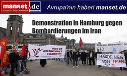 Hamburg’da İran’daki Bombalamalara Karşı Gösteri