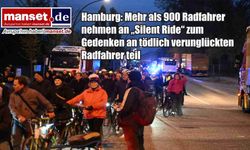Hamburg’da “Sessizlik Sürüşü”: 900’den Fazla Bisikletçi Ölen Bisikletçi İçin Pedal Çevirdi