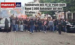 FC St. Pauli taraftarları sokakta: Yaklaşık 2 bin kişi yürüyüşe katıldı