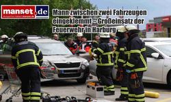Harburg’da Otoparkta Kaza – İki Araç Arasında Sıkışan Adam Kurtarıldı
