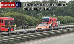 A1 Otoyolunda Araç Yangını: Kilometrelerce Trafik Kuyruğu Oluştu
