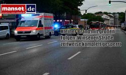 Küçük Yangın, Büyük Trafik Kaosu: Winsener Straße Saatlerce Kilitlendi