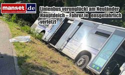 Neuländer Hauptdeich’te halk otobüsü kaza yaptı: Şoför ağır yaralandı