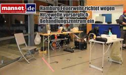 Hamburg İtfaiyesi Aşırı Sıcaklara Karşı Geçici İlk Yardım Merkezi Kuruyor
