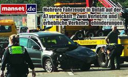 A7 Otoyolu'nda Zincirleme Kaza: İki Kişi Yaralandı, Trafik Uzun Süre Aksadı