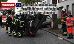Hamburg-Eißendorf'ta Trafik Kazası: Otobüsten Kaçmaya Çalışan Otomobil Devrildi