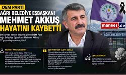 DEM Parti Ağrı Belediye Eşbaşkanı Mehmet Akkuş hayatını kaybetti
