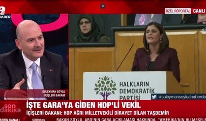 Soylu: "Gara'ya giden HDP'li vekil Dilan Dirayet Taşdemir”