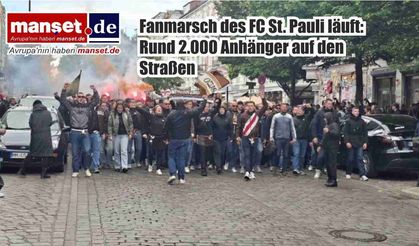 FC St. Pauli taraftarları sokakta: Yaklaşık 2 bin kişi yürüyüşe katıldı