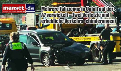 A7 Otoyolu'nda Zincirleme Kaza: İki Kişi Yaralandı, Trafik Uzun Süre Aksadı