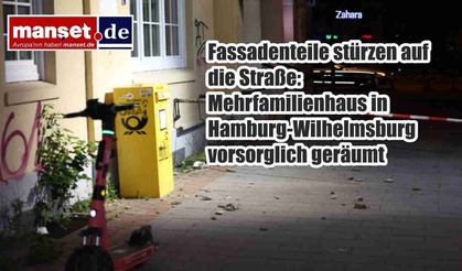 Hamburg-Wilhelmsburg'da Apartman Binası Tahliye Edildi: Cepheden Kopan Parçalar Sokağa Düştü