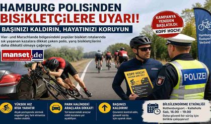 Hamburg Polisinden Yarış Bisikletçilerine Uyarı: "Başınızı Kaldırın, Hayatınızı Koruyun"