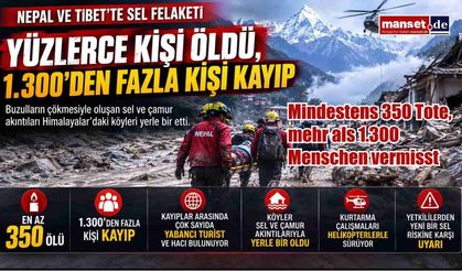 Nepal ve Tibet’te Sel Felaketi: En Az 350 Ölü, 1.300’den Fazla Kayıp