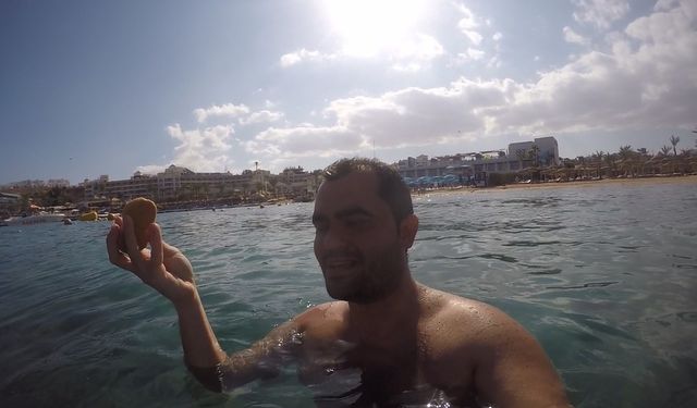 Deniz altında balıklara pasta ikramı