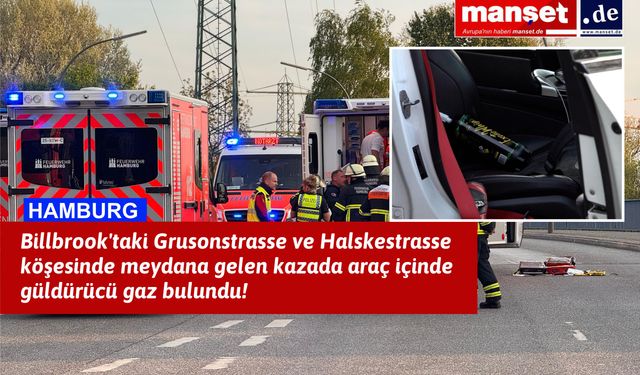 Kaza yapan Mercedes'de bir kadın ve üç çocuk yaralandı, araçta güldürücü gaz bulundu!