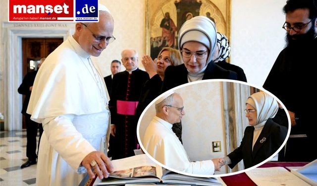 Emine Erdoğan ve Kızı Esra Erdoğan Albayrak, Vatikan’da Papa 14. Leo ile Gazze’yi Görüştü