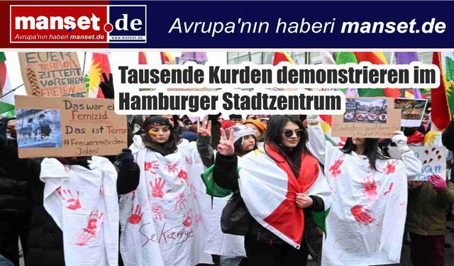 Hamburg’da Binlerce Kürt Demokrasi Talebiyle Sokağa Çıktı