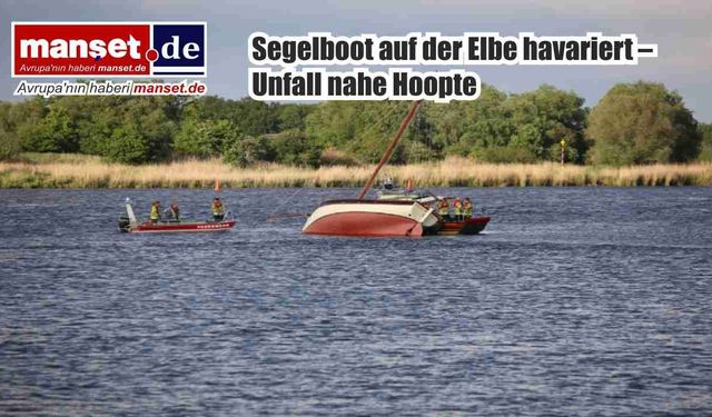Elbe Nehri’nde yelkenli tekne kazası: Hoopte yakınlarında karaya oturdu