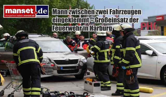 Harburg’da Otoparkta Kaza – İki Araç Arasında Sıkışan Adam Kurtarıldı