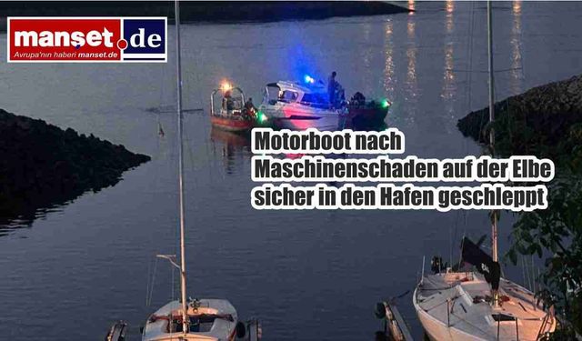 Elbe Nehri'nde Motor Arızası Yaşayan Tekne Kurtarıldı