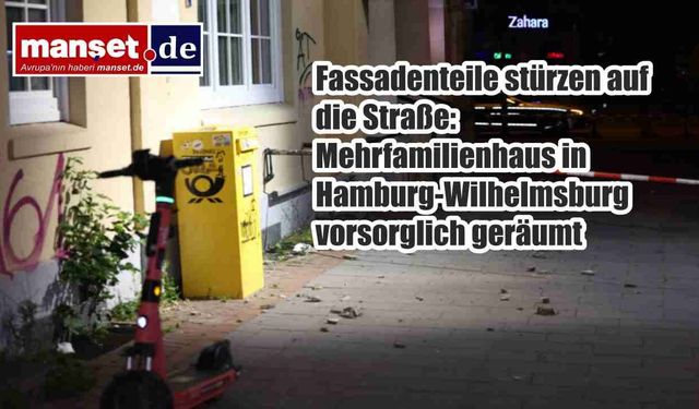 Hamburg-Wilhelmsburg'da Apartman Binası Tahliye Edildi: Cepheden Kopan Parçalar Sokağa Düştü