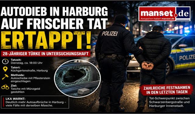 Autodieb in Harburg auf frischer Tat ertappt und in Untersuchungshaft