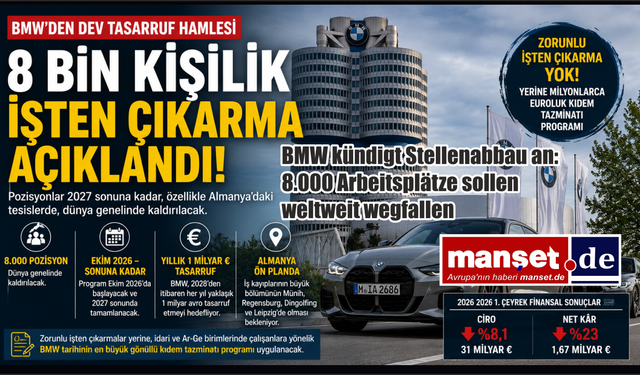 BMW’den Dev Tasarruf Hamlesi: Dünya Genelinde 8 Bin Pozisyon Kaldırılacak