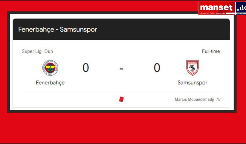 Fenerbahçe Şampiyonluk Yolunda Ağır Yara Aldı