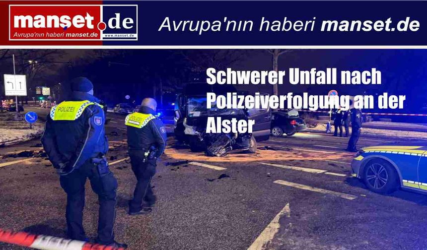 Alster çevresinde polis kovalamacasının ardından ağır yaralanmalı kaza