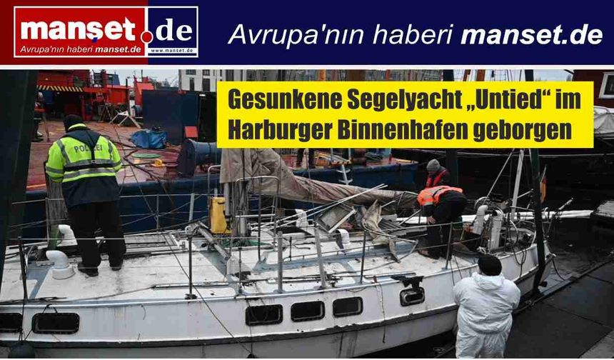 Harburg İç Limanı’nda Batan Yelkenli Kurtarıldı