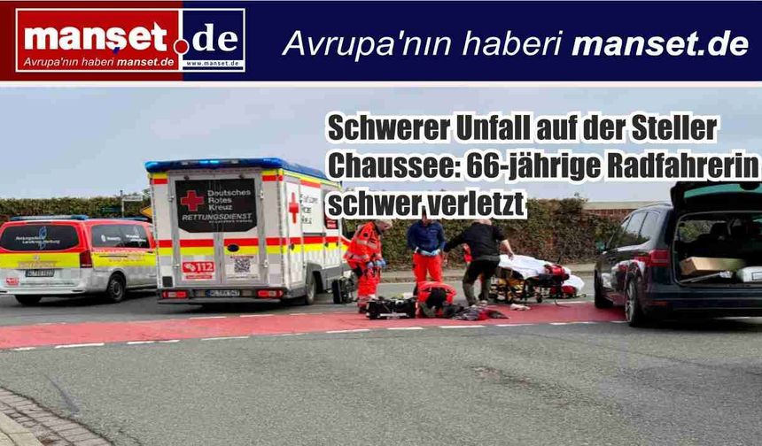 Steller Chaussee’de Bisiklet Kazası: 66 Yaşındaki Kadın Ağır Yaralandı