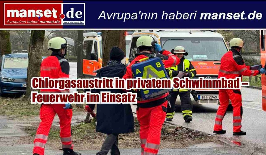 Hamburg’da özel yüzme havuzunda klor gazı sızıntısı: Bir kişi hastaneye kaldırıldı