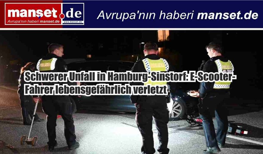 Hamburg Sinstorf’ta Kaza: Elektrikli Scooter Sürücüsü Ağır Yaralandı