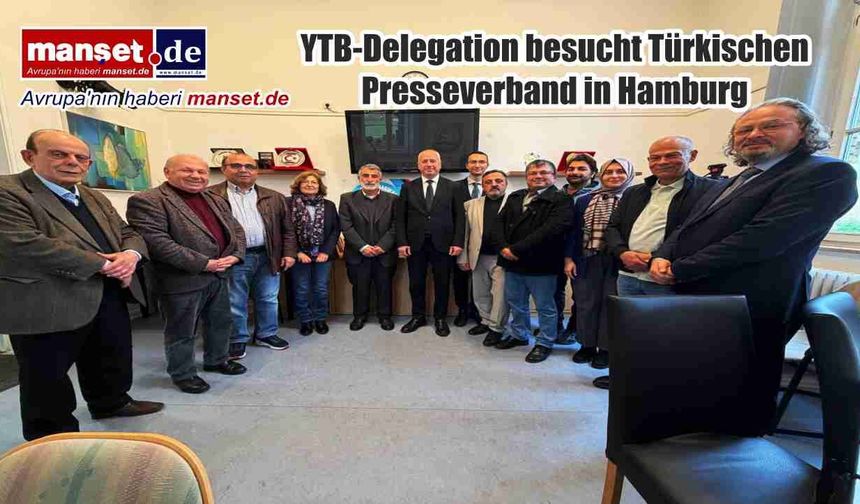 Hamburg’da Yurt Dışı Türkler ve Akraba Topluluklar Başkanlığı (YTB) Başkan Yardımcısı Murat Kazancı, Koordinatör Esra Ya