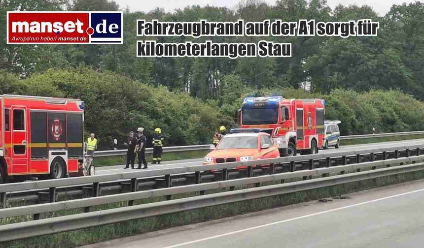 A1 Otoyolunda Araç Yangını: Kilometrelerce Trafik Kuyruğu Oluştu
