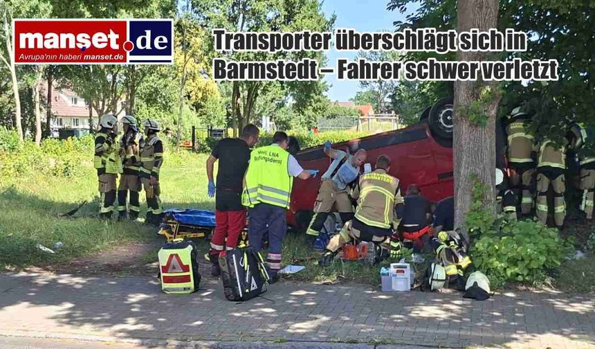 Barmstedt'te Kamyonet Devrildi: Sürücü Ağır Yaralandı